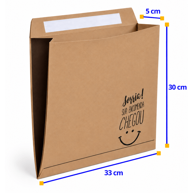 Envelope de papel kraft com dupla face M